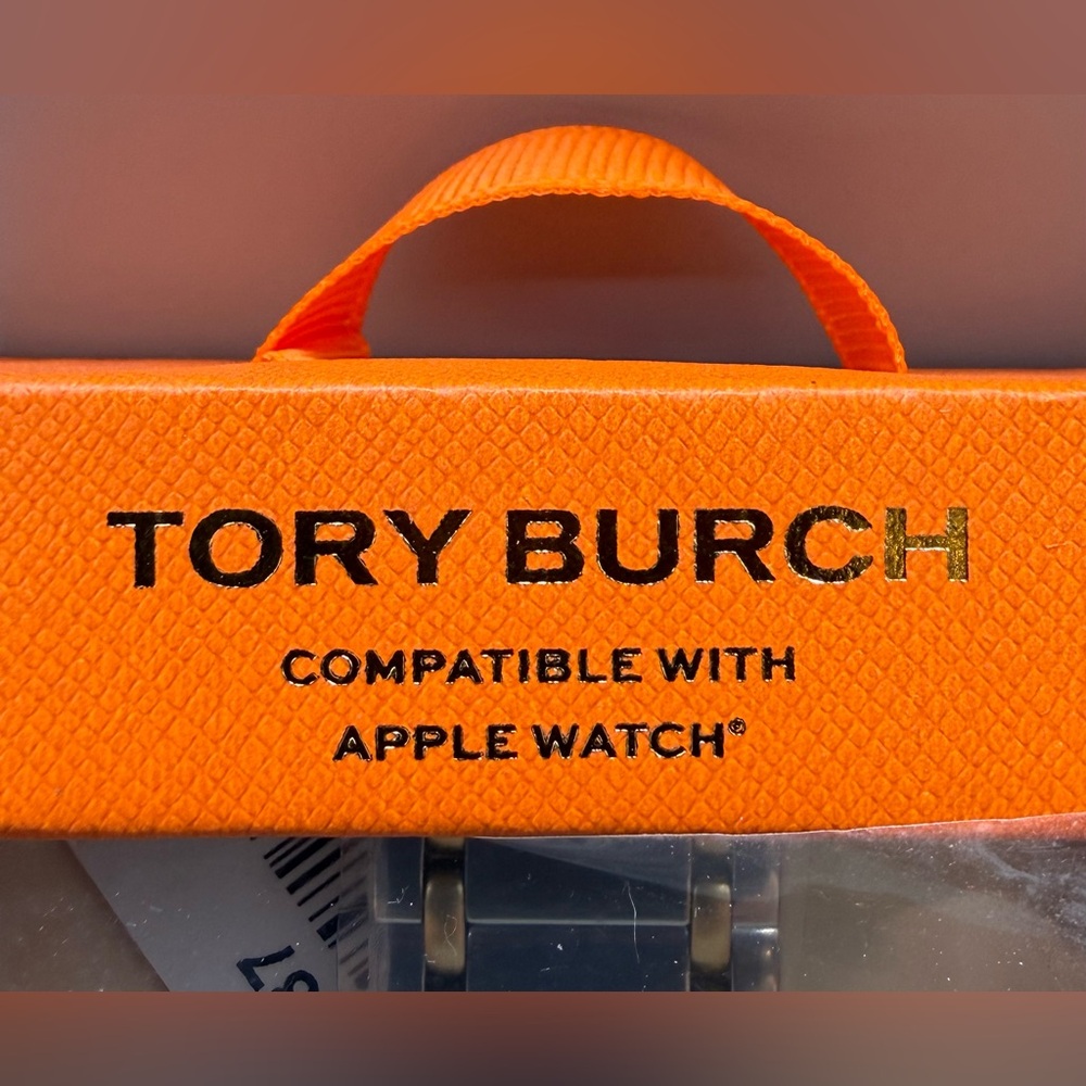 Tory Burch Miller Two-Tone Stainless Steel Link Bracelet Apple Watch Band NWT - Picture 9 of 10